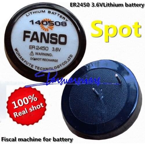 High quality 2PCS Er2450 3.6v er2450 battery belt 2 needle tax control machine battery control plate battery