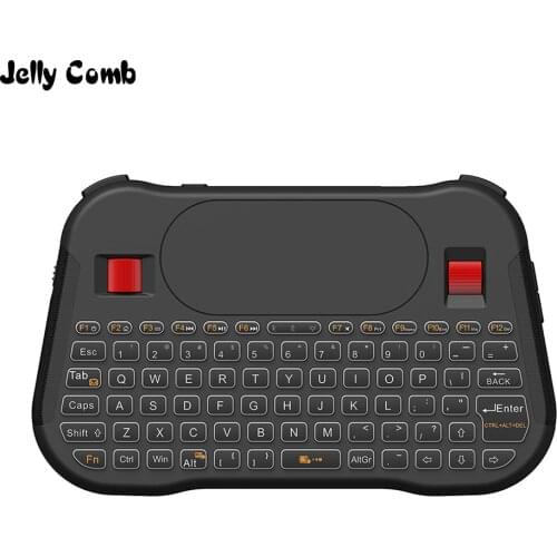 Jelly Comb 2.4G Wireless Keyboard for Smart Android TV Box Play Game 7 Color Backlit Mini Wireless Keyboard with Touchpad