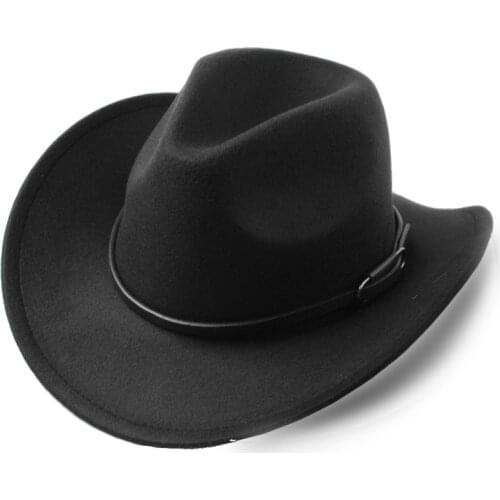 Vintafe Wide Brim Wool Fedora Panama Hats for Men Women Hat Belt Buckle Church Jazz Hat Four Seasons Street Cap Caps