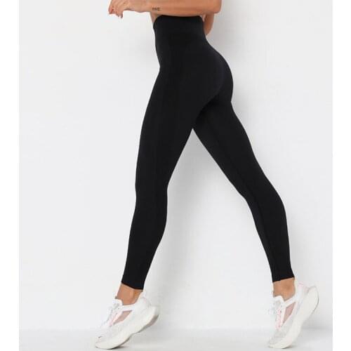 SALSPOR Solid Leggings Women Seamless Fitness High Waist Push Up Ankle Length Legging Workout Elastics Breathable Slim Legging