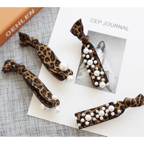 Fashion women Perla leopard print hair bands hair scrunchies girls hair tie accessories ponytail holde Headwear