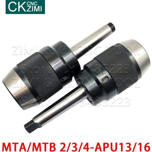 1PCS MTA2 MTB2 MTA3 MTB3 MTA4 MTB4 APU13 APU16 Integrated drill chuck MT milling machine drill chuck self-tightening drill chuck