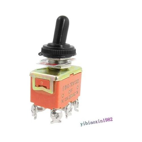 10pcs AC 250V 15A ON/OFF/ON 3 Position DPDT Toggle Switch with Waterproof Boot