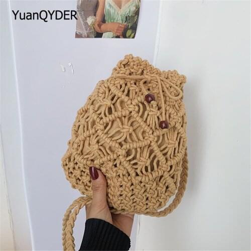 2021 New Summer Women Woven Bags Fashion Casual Ladies Mobile Phone Bag Mini Womens One-shoulder Messenger Bag Bolsos De Mujer