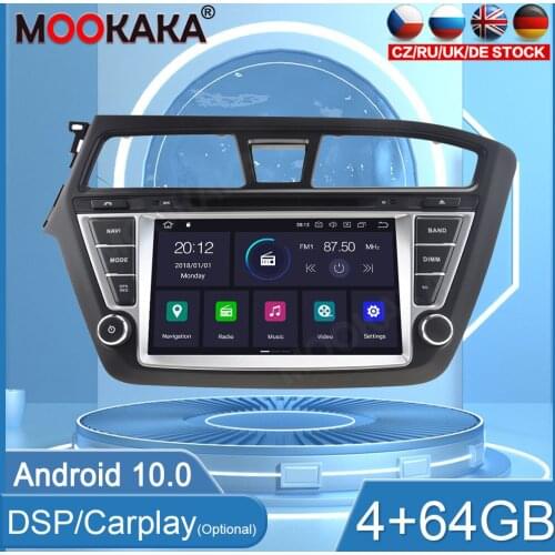 4+64GB Android 10.0 For Hyundai I20 2014-2017 Stereo Headunit Multimedia Player Auto Radio Car GPS Navigation WIFI DSP BT