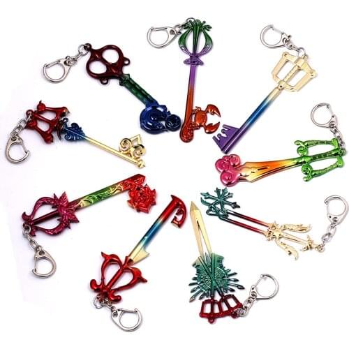 Game Kingdom Hearts Keychain Metal Sora Keyblade Pendant Sword Key Chain For Women Men Key Holder Men Jewelry llaveros brelok