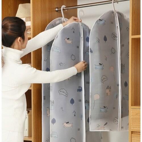 Organizer Clothes Dust Cover Clothes Hanging Coat Dust Cover Home Storage Bag Case Organizer Wardrobe Hanging Clothing Covers