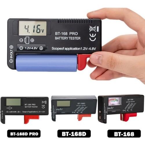 BT-168 PRO Digital Battery Capacity Tester for 18650 14500 Lithum 9V 3.7V 1.5V Cell C D Batteries Tester M05 20 Dropship