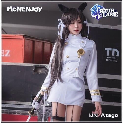 Monenjoy Azur Lane IJN Atago Cosplay Costume Heavy Cruiser Sakura Empire Cos Suit