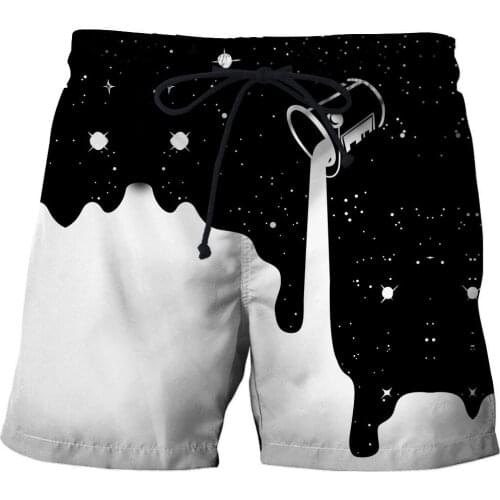 2021 summer new style 3D printing summer shorts surf beach shorts Masculino mens travel fast vacation street casual board short