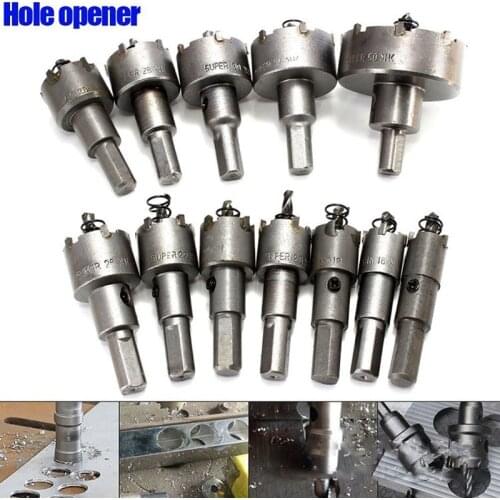 12Pcs Metal Hole Saw Tooth Kit Drill Bit Set Stainless Steel Alloy Wood Cutter 15mm-50mm Universal Metal Cutter Tool