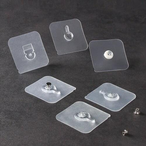 Wall Mount Kitchen Bathroom Transparent Waterproof Adhesive Wall Hook For Photo Frame Shelf Towel Home Decoration Accessories