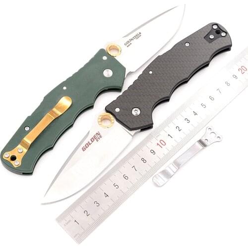 JUFULE New Golden Eye Mark S35VN Blade Carbon Fiber /G10 Handle Outdoor Tactical Camp Hunt EDC Tool Pocket Kitchen Folding Knife