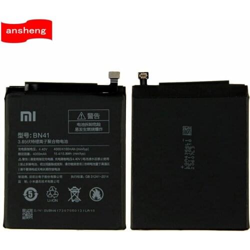 NEW Original 4000mAh BN41 battery for Xiaomi Redmi Hongmi Note 4 / Note 4X MTK Helio X20 Smartphone