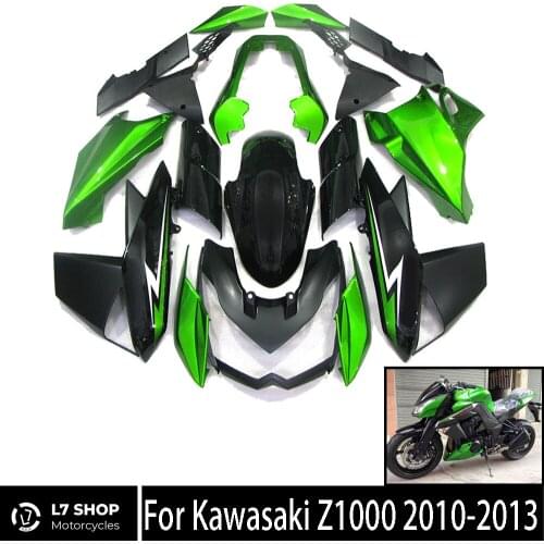 Kawasaki Motorcycle Fairing, Z-1000, Green and Black, Z1000, 2010, 2011.2012, 2013