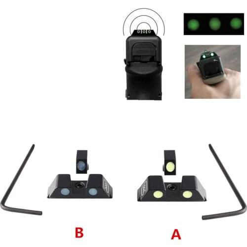 Tactical Green Front Rear Night Sight for Glock 17, 19, 22, 23, 24, 26, 27, 33, 34, 35