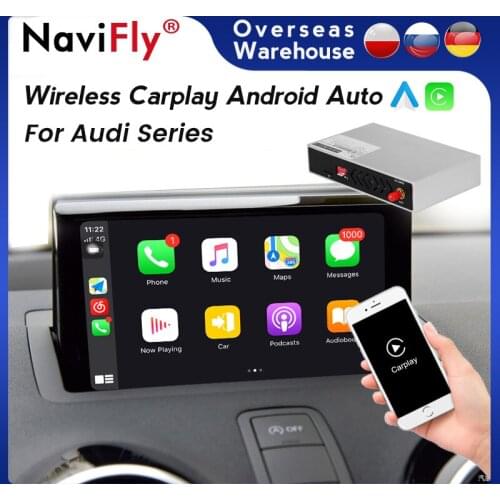 Navifly easy plug and play Decoder Box Wireless Apple CarPlay Android Auto for AUDI Q7 2010-2018 support Mirror Link SWC