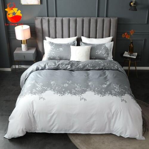Modern Style Soft Comfortable Bedding Gradient Plain Wind Chime Flower Quilt Cover Pillowcase No Sheet Set Bedroom Set Sheet