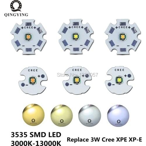 10PCS 3535 SMD 3W LED Diodes Replace CREE LED XPE XPG R3 White Warm White 3000K 4000K 6000K 8000K 10000K With 16mm 20mm PCB