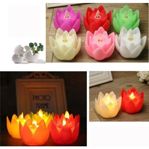 NEW LED electronic candle light lotus lotus simulation swing candle decoration ornaments for Buddhist supplies Party decoration