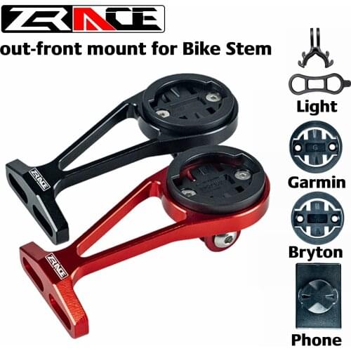 ZRACE Bicycle Computer Out front Mount Holder for Bike Stem compatible iGPSPORT Garmin Bryton GoPro Mobile phone Spotlight