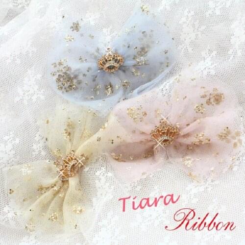 Dog Accessories Hairpin Pet Headwear Grooming Crystal Crown Sequined Gauze Bow For Maltese Poodle Small Breed Wedding Yorkie