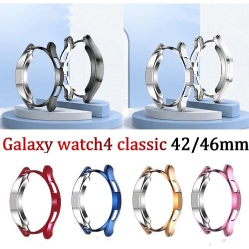 For samsung galaxy watch 4 case 44mm 40mm TPU Plated all-around Screen protector cover bumper Galaxy watch 4 classic 46mm 42mm
