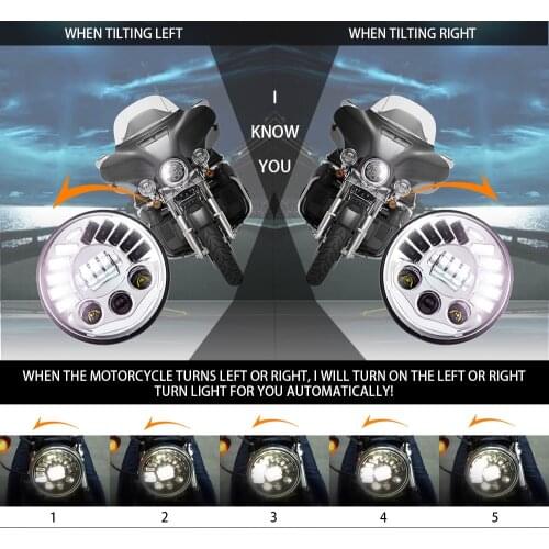 1pcs 7 Inches Black LED Headlight High Low For Motorcycle Projection Headlight 500W 6000K/300K 10-60V DC H4 To H13 Adapter
