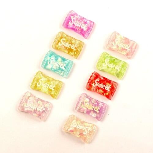 20Pcs Mixed Resin Bling Sweet Decoration Crafts Flatback Cabochon Kawaii DIY Embellishments For Scrapbooking Accessories