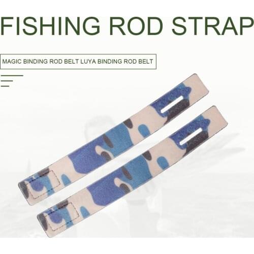 2x Fishing Rod Strapping Fishing Gadget Fishing Rod Tie Holder Strap Suspenders Rod Holder Raft Fishing Barrel Accessory