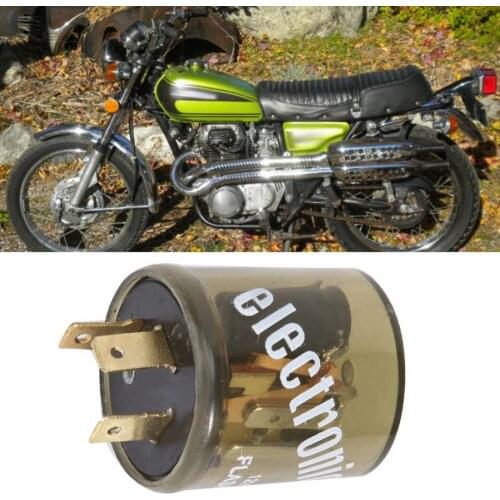 3-Pin 12V 20A Round Style Electronic Turn Signal LED Flasher Relay Fits For Honda Plastic + Metal Motorcycle Parts