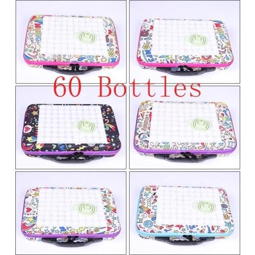 60 bottles Cartoons of diamond tool box storage box container bottle suitcase bracket zipper tote bag Diamond Cross Stitch Funn
