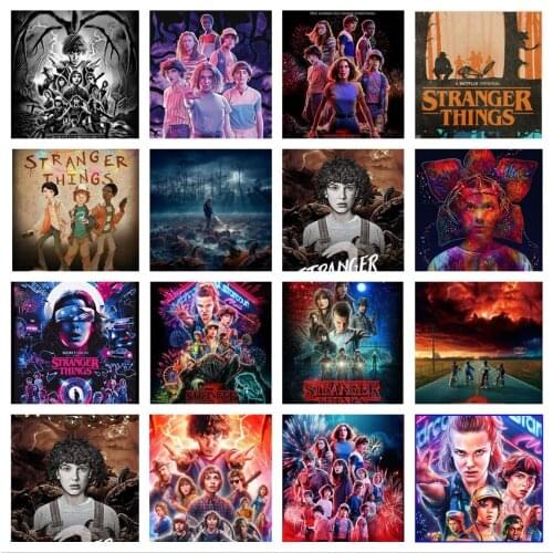 5D DIY Diamond painting Stranger things 8 poster Full Square Diamond embroidery Cross stitch Full Round Diamond mosaic