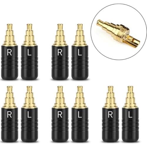 Areyourshop 5 Pairs Beryllium Copper Water Pattern HiFi Earphone Gold-Plated Plug Audio Connector For IE40 Pro