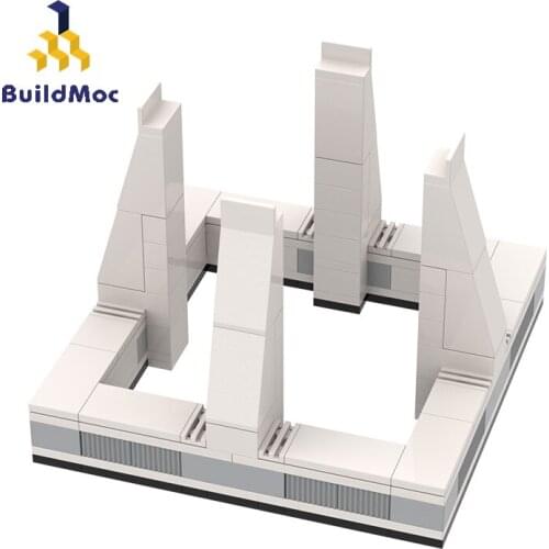 BuildMoc Technical Saturn 5 Rocket Mount Building Blocks MOC Technical Classic Model Bricks Toy For Children