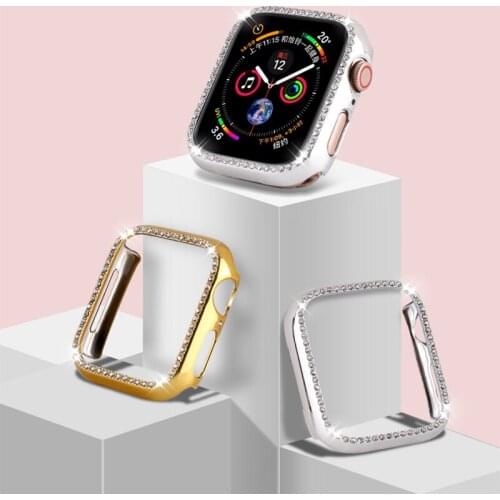 Crystal Diamond case cover For apple watch Protect screen series 4 3 2 1 38mm 42mm 40mm 44mm iwatch Protective screen Cases