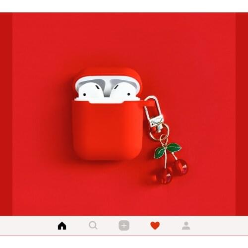 Hot Crystal Cherry Case For Airpods Earphone Case Soft Bluetooth Wireless Protective Cover For Apple AirPods Charging Box Case