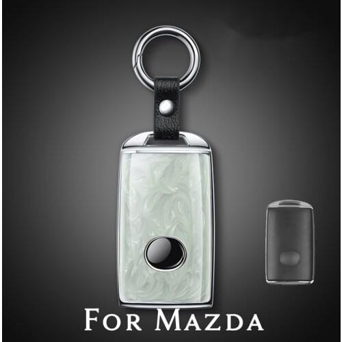 Zinc Alloy Vitodeco 4-Button Smart Remote Car Key Case Fob Cover For 2019 - 2021 Mazda 3,CX-5,CX-30 Accessories