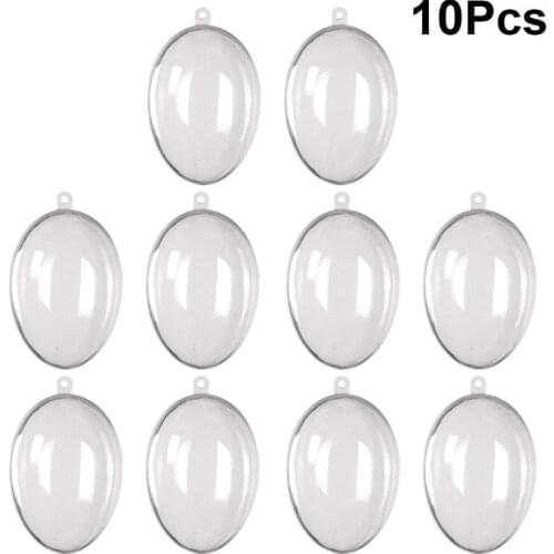 10Pcs Creative And Funny Easter Egg Box Transparent Egg Box Decorated Party Supply Hanging Easter Eggs Transparent packing box