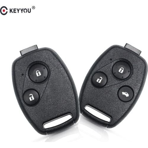KEYYOU 2/3/4 Button Remote Car Key Shell Fob Cover Case For Honda Accord CRV Pilot Civic 2003 2007 2008 2009 2010 2011 2012 2013
