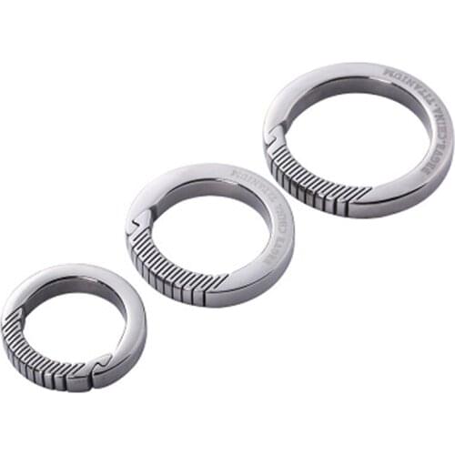 Pure Titanium TC4 Spring Ring Loop Car Key Ring Chain Holder Hanging Buckle Creative Accessories Gift for Men Women