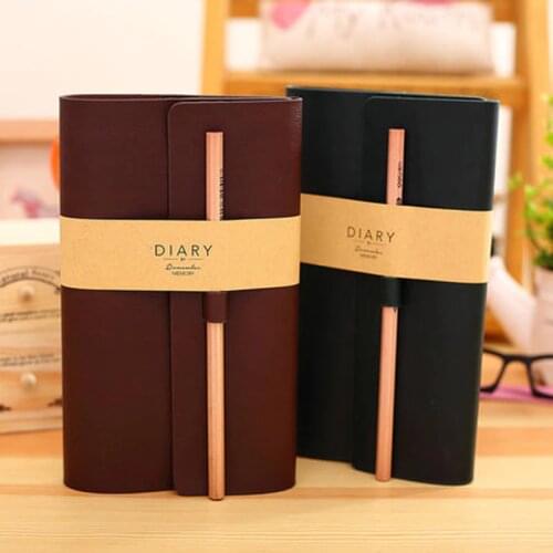 Leather Notebook Business Stationery 2 Colors Office Notebooks Diary Journal Sketchbook Refill Paper Notebook A Diary Gift