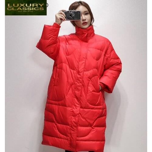 Jacket Plus Size Winter Women Down Coat Female Thick Casual White Duck Down Jacket Womens Warm Long Coats Hiver 2021 9003