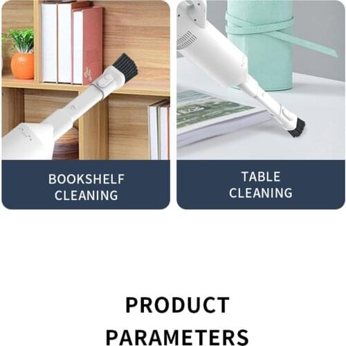 Lightweight White Cordless Vacuum Cleaner Car Duster Machine for Home Office