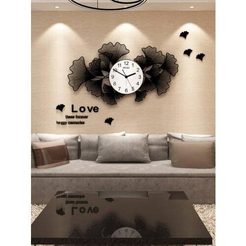 Office Art Wall Clock Flower Quartz Europe Style Novelty Large Girls Room Wall Clock Hippie Reloj Pared Clocks BY50WC
