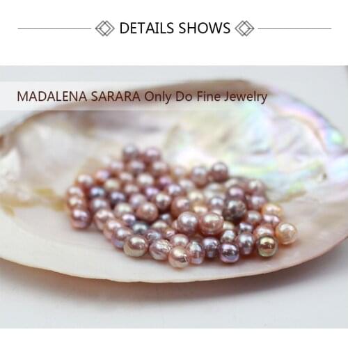 MADALENA SARARA Genuine Pearl AAA Grade Freshwater Pearl Baroque Natural Purple Without Flaw High Brightness Luxury Pearl Bead