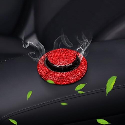LEEPEE Bling Car Air Freshener Self-adhesive Crystal Diamond Flying Saucer Car styling Car Decoration Ornaments