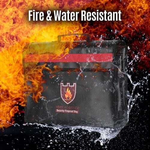 Document Folder Office Supplies Large Size Fireproof Document Bag Non-itchy Silicone Coated Fiberglass Waterproof Document Hold