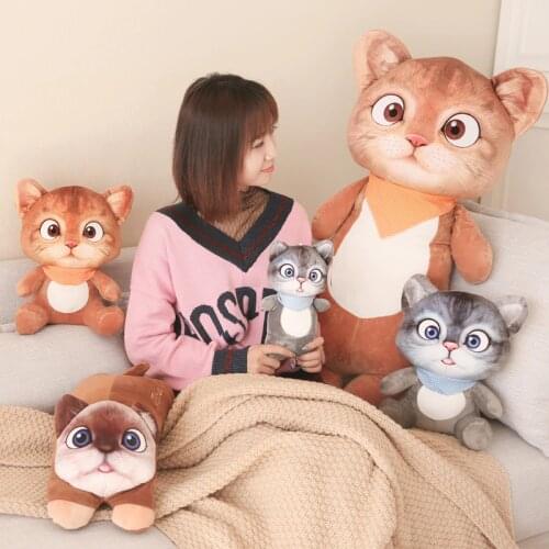 Drop shipping 3D Printing Cute cat doll cat plush toy plush doll girl sleeping pillow gift toys