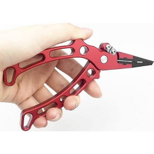 Aluminum Alloy Fishing Pliers Scissors for Fishing Hook Remover Braid Line Cutting Fishing Tool with Lock Knot Fishing Equipment